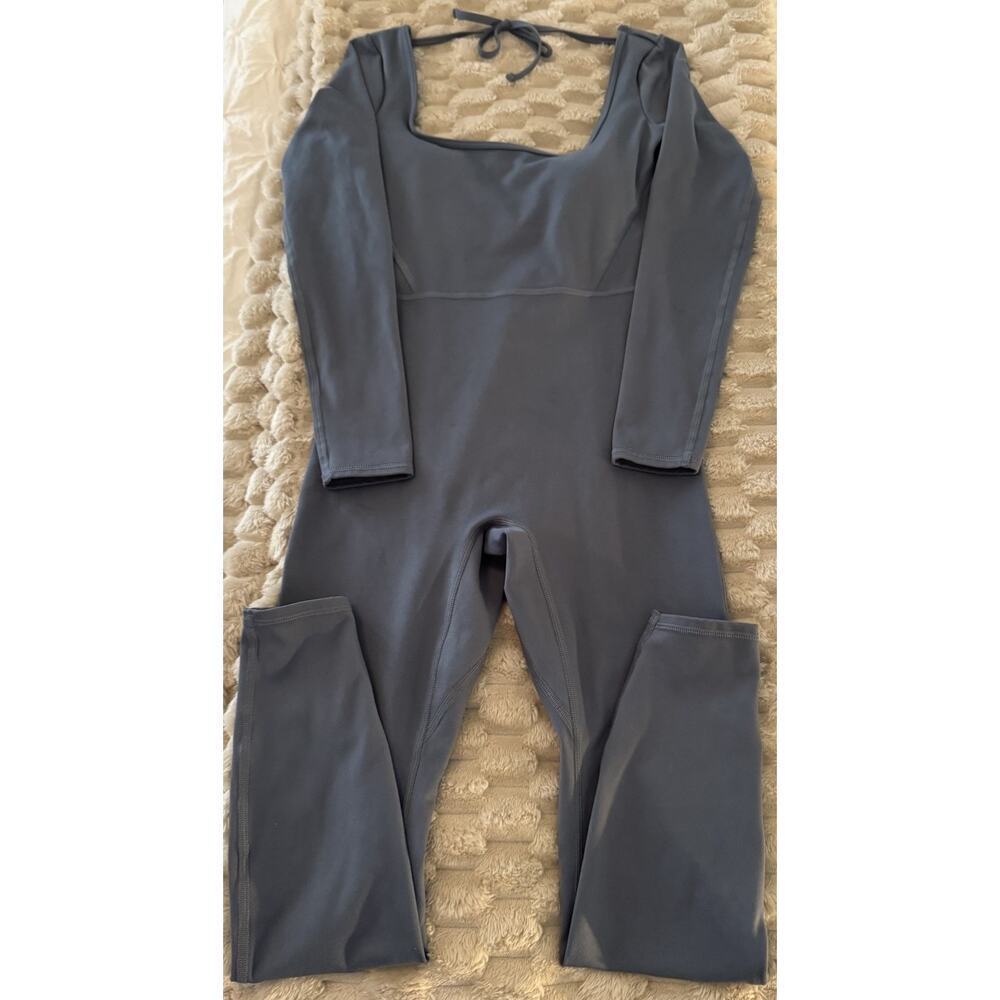 Gilly Hicks Recharge Long Leg/Sleeve Jumpsuit Active Gray Size S